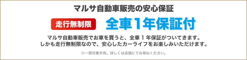 走行無制限 全車1年保証付